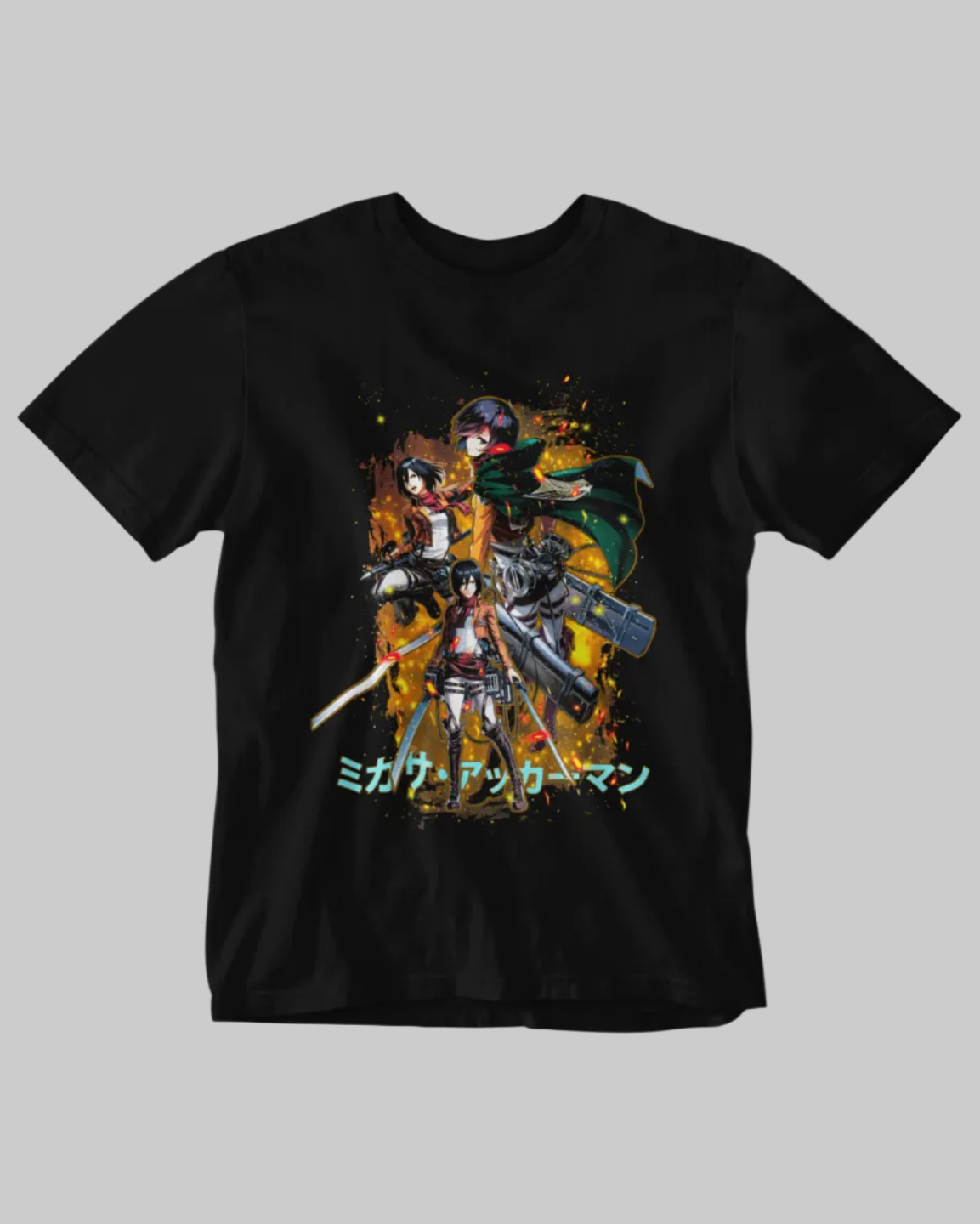 Sword Blazing Mikasa - Premium Crew T-Shirt
